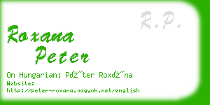 roxana peter business card